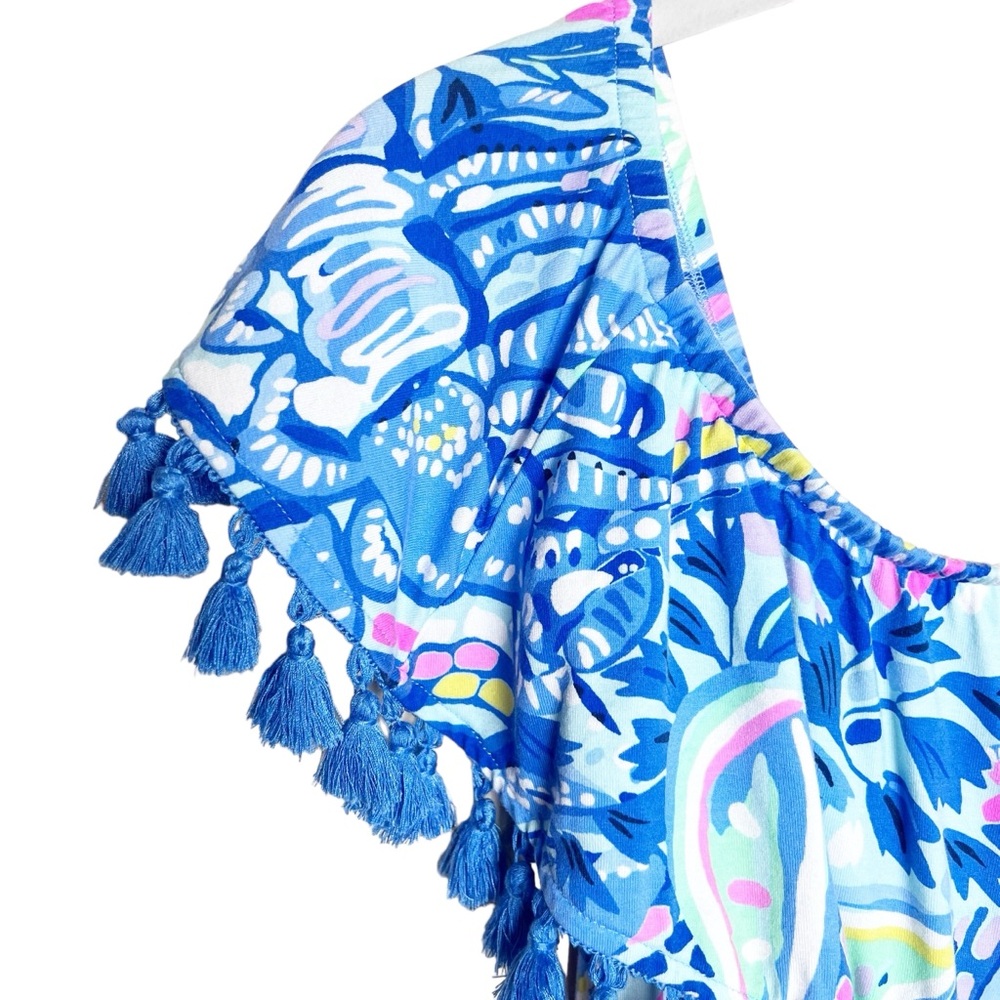Lilly Pulitzer La Fortuna Romper In Blue Peri Pinch Pinch Size S - Picture 9 of 14